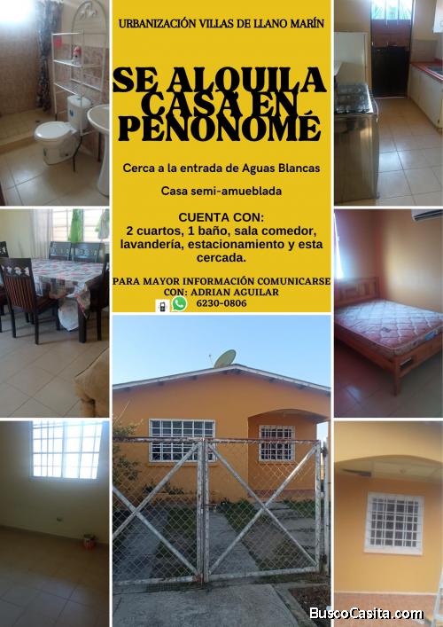 SE ALQUILA CASA EN URBANIZACIÓN DE VILLAS DE LLANO MARÍN