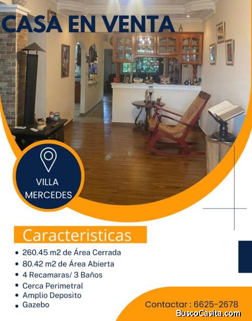 Se vende casa grande en magníficas condiciones en Villa Mercedes. David