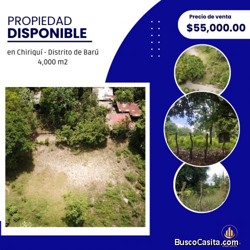 REMATO TERRENO EN BARÚ 