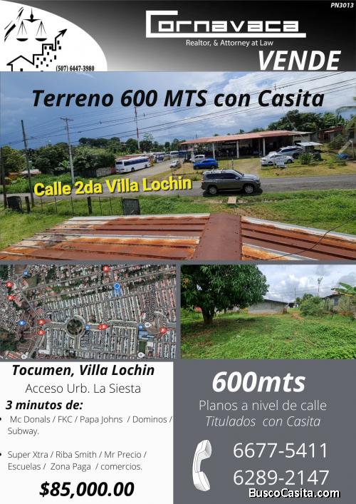 VENDO AMPLIO TERRENO VILLA LUCHIN GANGA