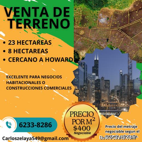 erreno de 31 hectareas ubicado a Howard, precio por metro cuadrado $400.00 