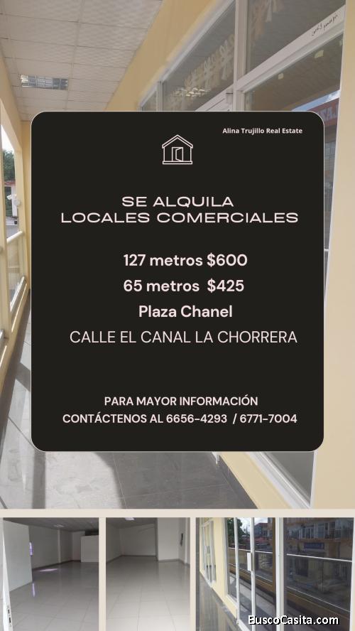 Se Alquila locales Comerciales en la Chorrera,  Plaza Chanel