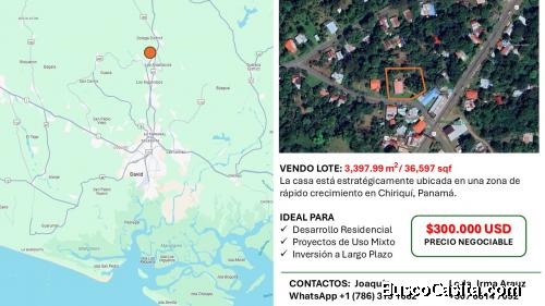 Terreno y casa estratégicamente ubicados en zona de rápido crecimiento en Chiriquí, Panamá