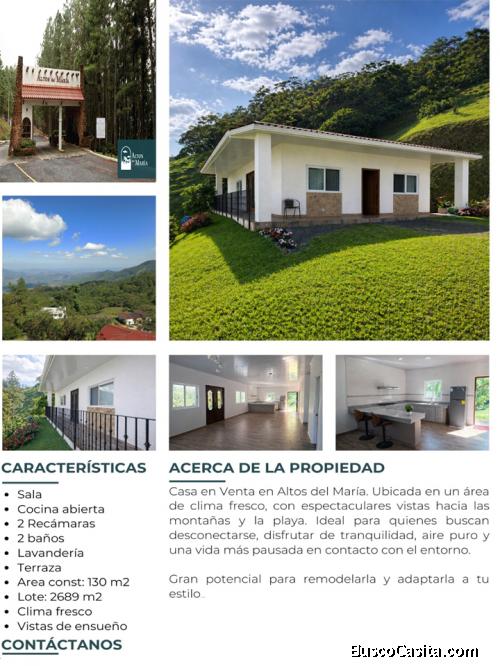 Venta de casa en Altos del María