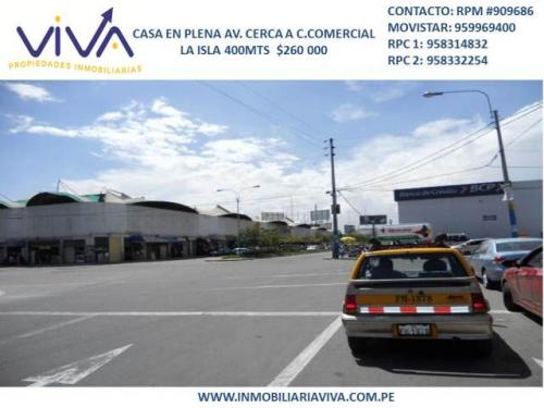 casa en avenida cerca al c. comercial la isla jose luis bustamante