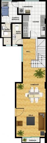 Quimperu vende dúplex en proyecto de 129m2 en Surco, cerca a parques.