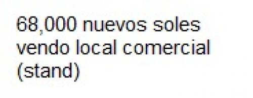 LOCAL COMERCIAL (stand) EN VENTA de C.c. en SANTA PATRICIA - LA MOLINA