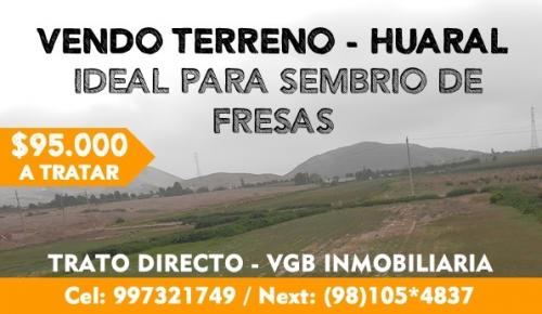 VENDO TERRENO HUARAL - 8,664M2