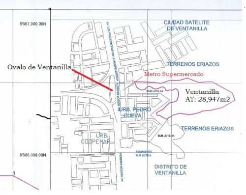 VENDO TERRENO EN VENTANILLA 28,947M2 A $750,000 DOLARES PARA VIVIENDAS