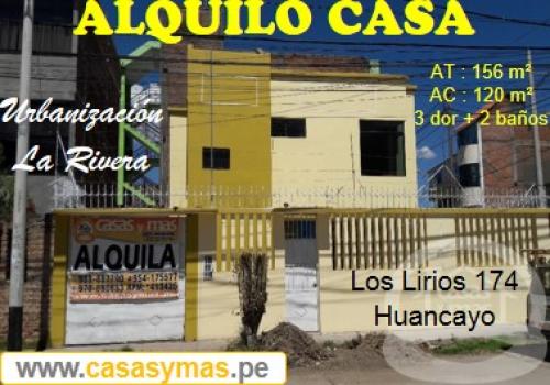 ALQUILO CASA EN LA RIVERA  – HUANCAYO