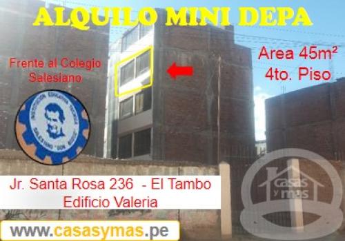 ALQUILO MINI DEPA FRENTE AL SALESIANO – HUANCAYO