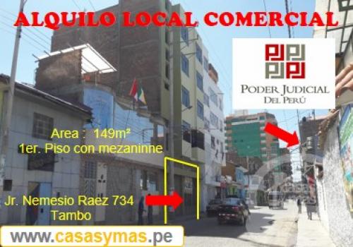ALQUILO LOCAL COMERCIAL POR LA CORTE  – HUANCAYO