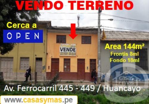VENDO TERRENO CERCA A OPEN PLAZA – HUANCAYO: