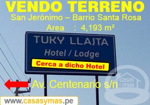 TERRENO EN VENTA EN SAN JERONIMO  - HUANCAYO “