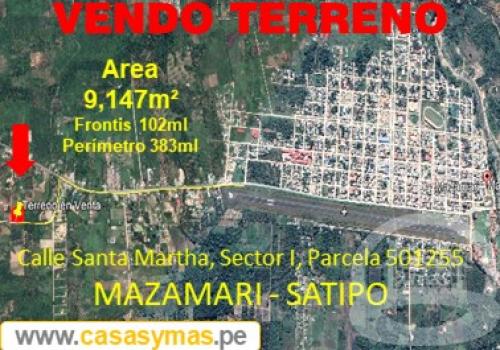 VENDO EXCELENTE TERRENO EN MAZAMARI – SATIPO: