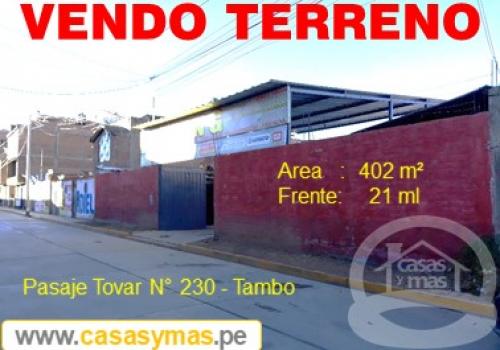 VENDO EXCELENTE TERRENO COMERCIAL - HUANCAYO :
