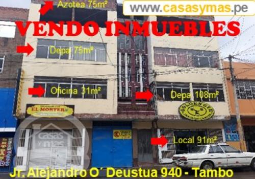 VENDO LOCAL, OFICINA, DEPAS Y AIRES – HUANCAYO-