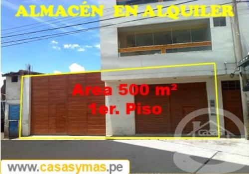 ALQUILO EXCELENTE ALMACEN EN  HUANCAYO: