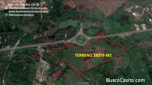 EN VENTA UN HERMOSO TERRENO de 38379m2, FRENTE A AL OVALO DE LA VIA DE EVITAMIENTO, MORALES-TARAPOT