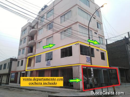 venta departamento con cochera en los olivos 