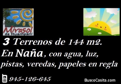 144m2, terreno dentro de urbanizacion en Chosica