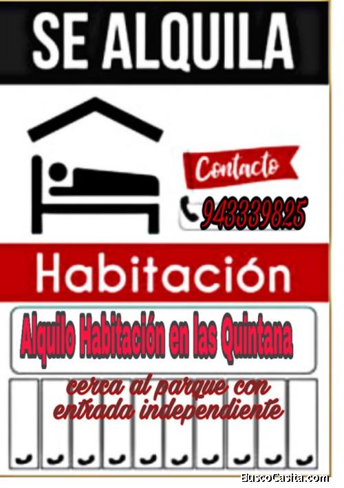 alquilo amplia habitaciones amoblada en las quintanas 