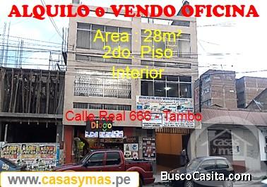 ALQUILO O VENDO OFICINA CENTRICA EN EL TAMBO - HYO