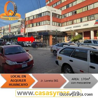 ALQUILO LOCAL AL COSTADO DEL GOBIERNO REGIONAL – HUANCAYO