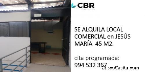 ALQUILER DE LOCAL COMERCIAL EN JESÚS MARÍA 