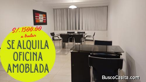 BELLISIMA OFICINA AMOBLADA EN MIRAFLORES