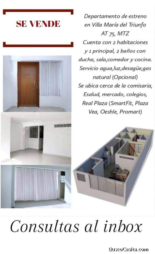 departamento estreno en villa maria del triunfo ( tercer piso )