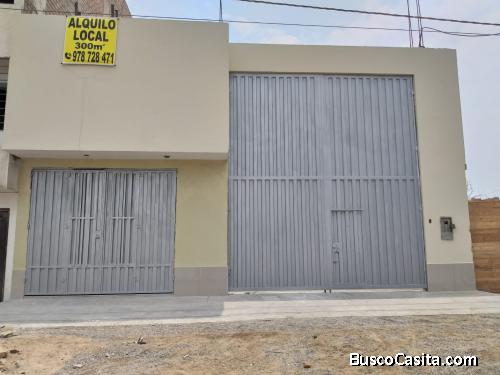 ALQUILO LOCAL INDUSTRIAL 300M PUENTE PIEDRA