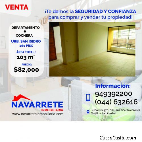 DEPARTAMENTO 2do PISO + COCHERA – URB. SAN ISIDRO – I ETAPA