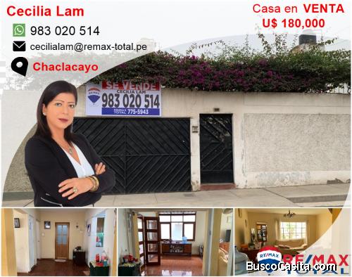 VENTA DE CADA ESPACIOSA EN BUENA ZONA DE CHACLACAYO