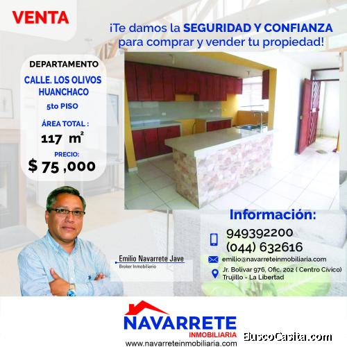 DEPARTAMENTO 5TO PISO – CALLE LOS OLIVOS – HUANCHACO