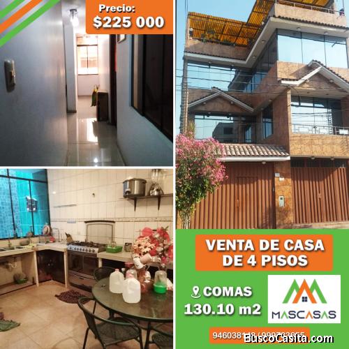 VENTA DE CASA DE 4 PISOS - COMAS