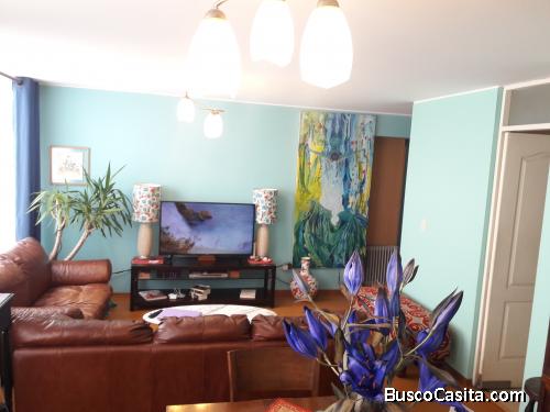 Departamento 3 habitaciones + 1 hab de servicio 125m2, amueblado completo;