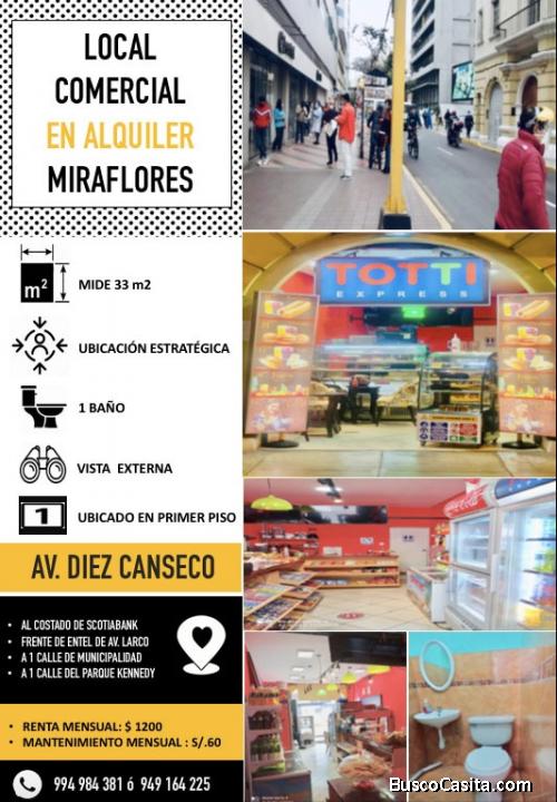 alquiler de local en pleno corazón de MIRAFLORES! 