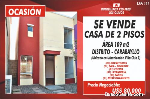 Ocasión venta de casa 2 pisos