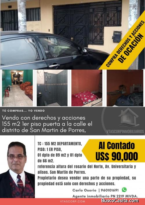 Vendo 155 m2 con DERECHOS Y ACCIONES