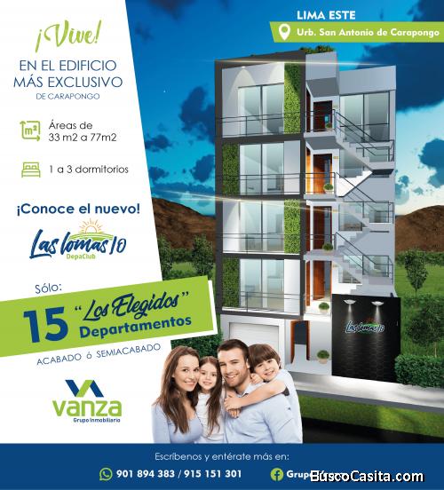 SE VENDE DEPARTAMENTO EN CARAPONGO, ATE VITARTE, SANTA ANITA, SANTA CLARA