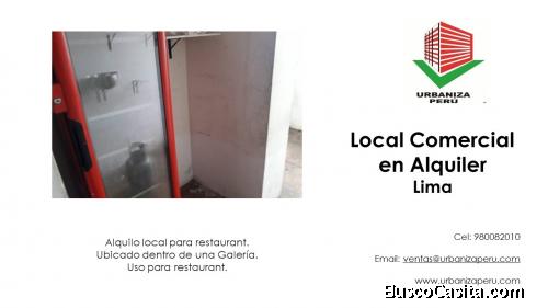 Alquiler de Local Comercial para Restaurant