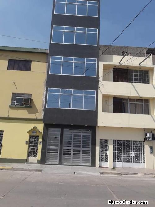 ALQUILO O VENDO EDIFICIO ESTRENO 7 PISOS CON ASCENSOR CENTRO CHICLAYO PERÚ