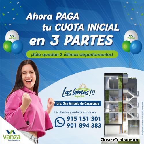 SE VENDE DEPARTAMENTO EN CARAPONGO, ATE VITARTE, SANTA ANITA, SANTA CLARA