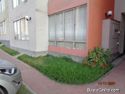 Departamento en primer piso en condominio cerrado Paseo del Sol en Santa Clara - Ate
