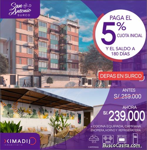 VENTA DE DEPARTAMENTOS ECONÓMICOS CON 1,2 Y 3 DORM. PET FRIENDLY 