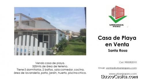 Casa de playa en venta