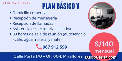 DOMICILIA TU EMPRESA EN ZONA EXCLUSIVA DE MIRAFLORES 