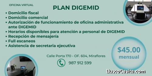 ALQUILER OFICINA VIRTUAL CON AUTORIZACIÓN ANTE DIGEMID
