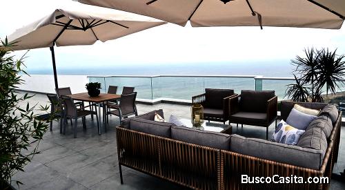 ¡Alquilo Departamento de estreno con vista al mar, en Magdalena límite con San Isidro!: